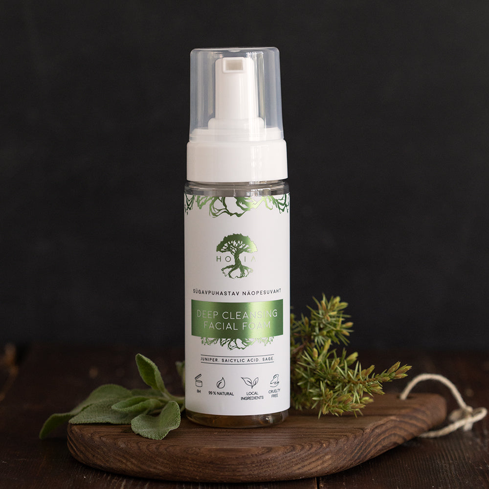 "HOIA" Deep Cleansing Facial Foam with Juniper and Sage